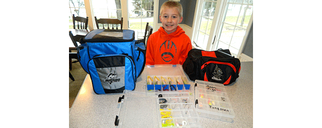 Team Stopper Pro Staff member Sam Gernaat demonstrates how he organizes his ice jigs and fishing tackle