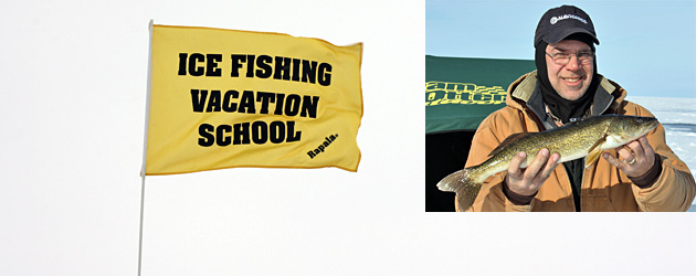 Mark Martin finishes his 25th season of his annual ice fishing school on Saginaw Bay with walleye, perch and lakers