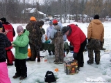 K&E Tackle Bum Lake ice fishing get together 02062011-075 lunch for everyone