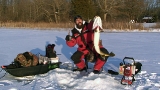 Keith Stanton with a huge Northern Pike he jigged through the ice on his PikeKilla jig