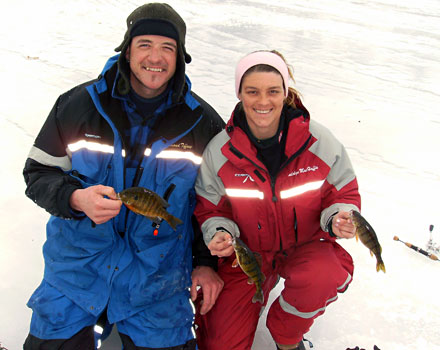 Ray Tiffany and Mandolyn MacHaffie, the HARD WATER MANIACS team up with K&E Stopper Lures