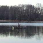 Instead of waiting for first ice, this angler borrowed a duck boat and caught some nice bluegills in Southern Michigan