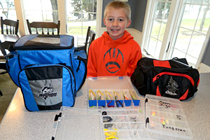 Team Stopper Pro Staff member Sam Gernaat demonstrates how he organizes his ice jigs and fishing tackle