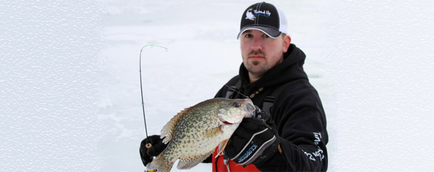Hardwater preparation throughout the year means more fishing time to catch crappie like this one