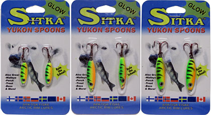 Sitka Yukon Spoons come 2 per pack in 3 sizes